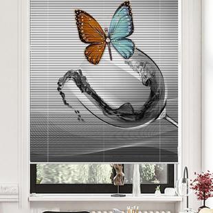 Venetian Blinds Can Be Customized Without Punching Holes, Simple Blackout Office Bedroom Bathroom Waterproof Bathroom Roller Blinds New Style