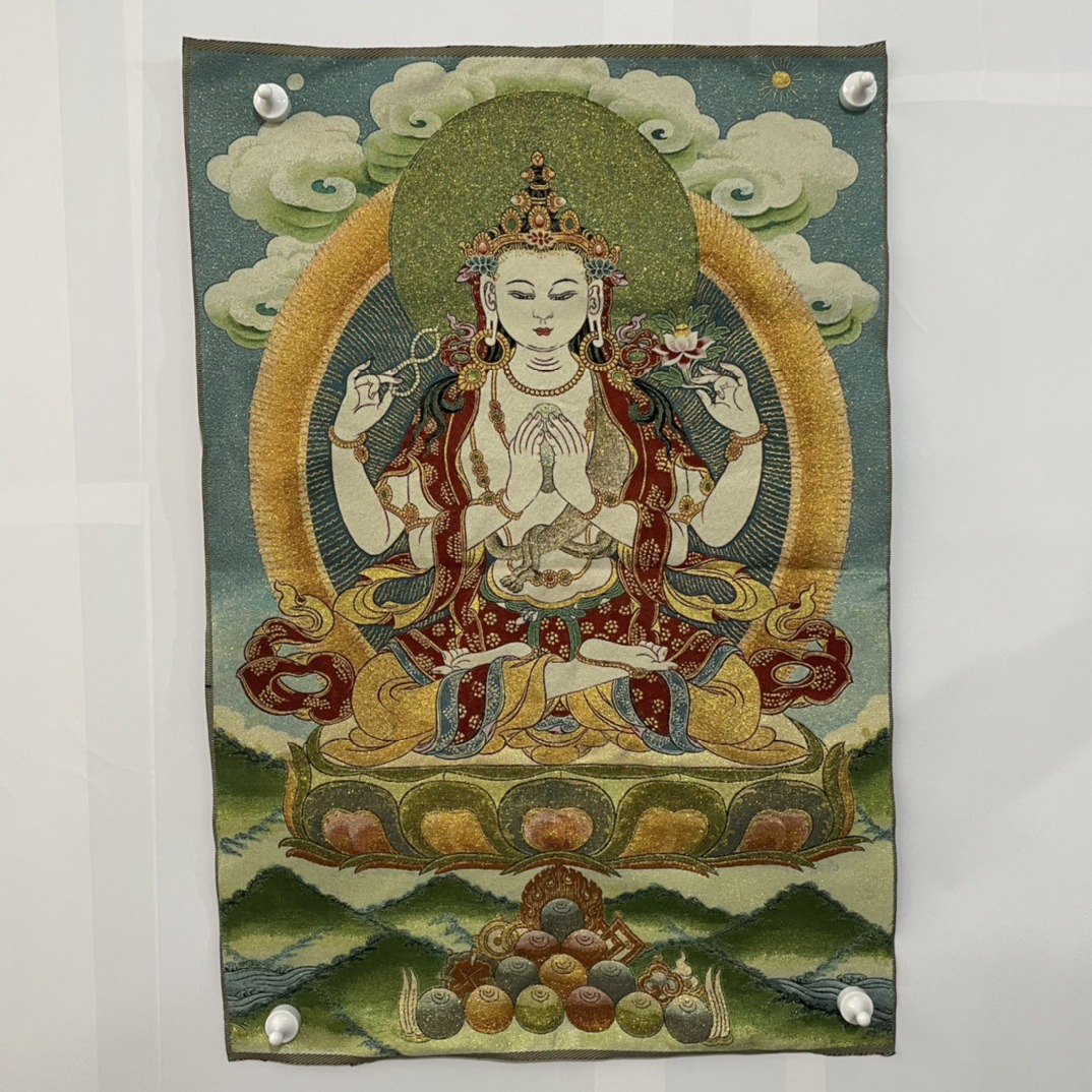 네 팔 관음 자수 탕카 (125278)