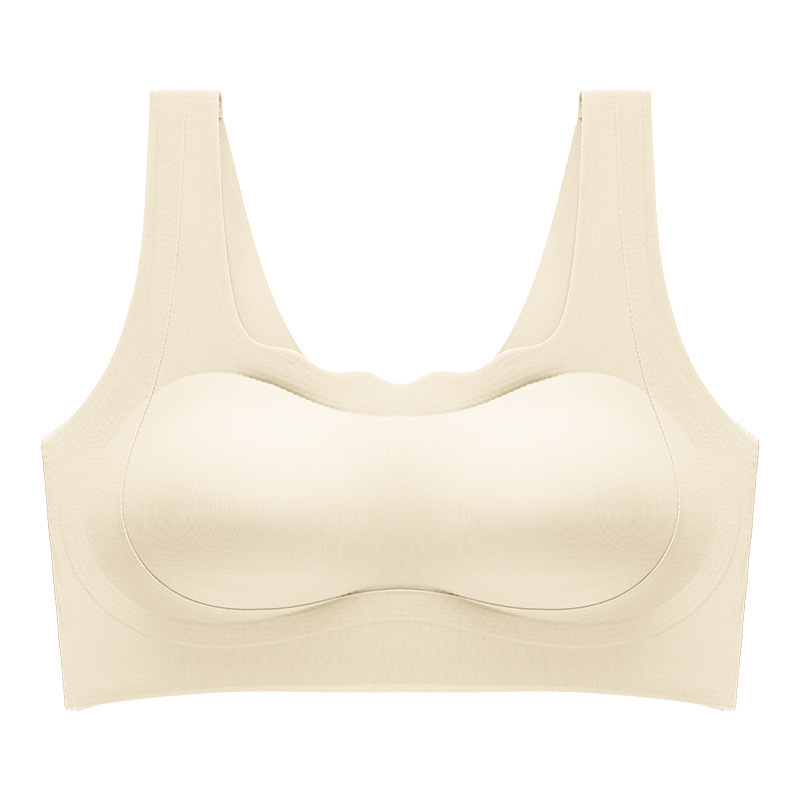 Levante ropa interior sin marcas de mujer copa fija sujetador pequeño pecho anti-caída sin anillo de acero colapso senos para dormir chaleco de belleza