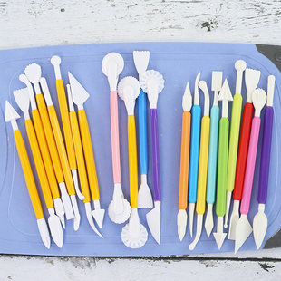 8-piece set carving group cake pen carving pen fondant cake decoration plastic carving pen baking tool suit