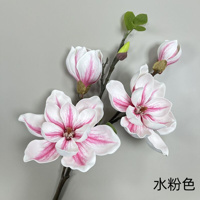 新しいマグノリア造花シングルマルチヘッドマグノリア造花卸売ホームウェディング風景装飾写真撮影|undefined