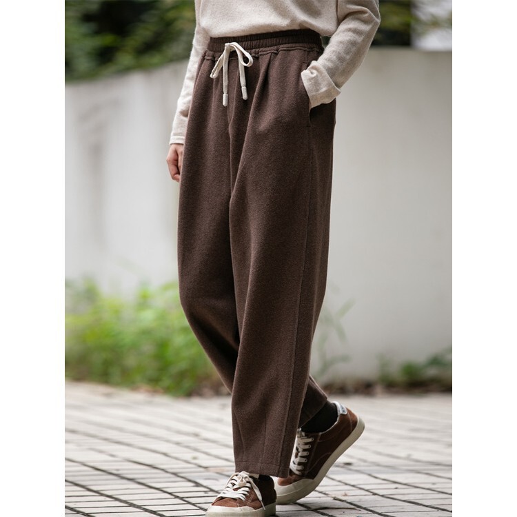 Muyiyu Original Cotton Knit Pants New Style Delicate Soft Comfortable Simple Versatile Casual Pants Chaoyan