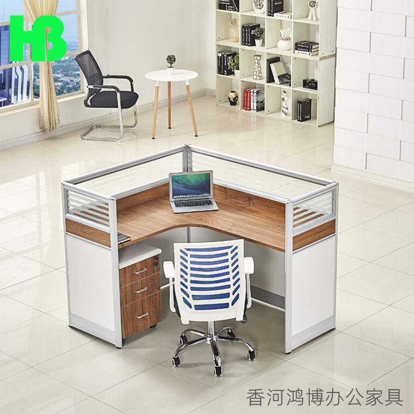 办公桌职员工位简约现代办公室桌椅组合4人位6/8位电脑桌屏风隔断