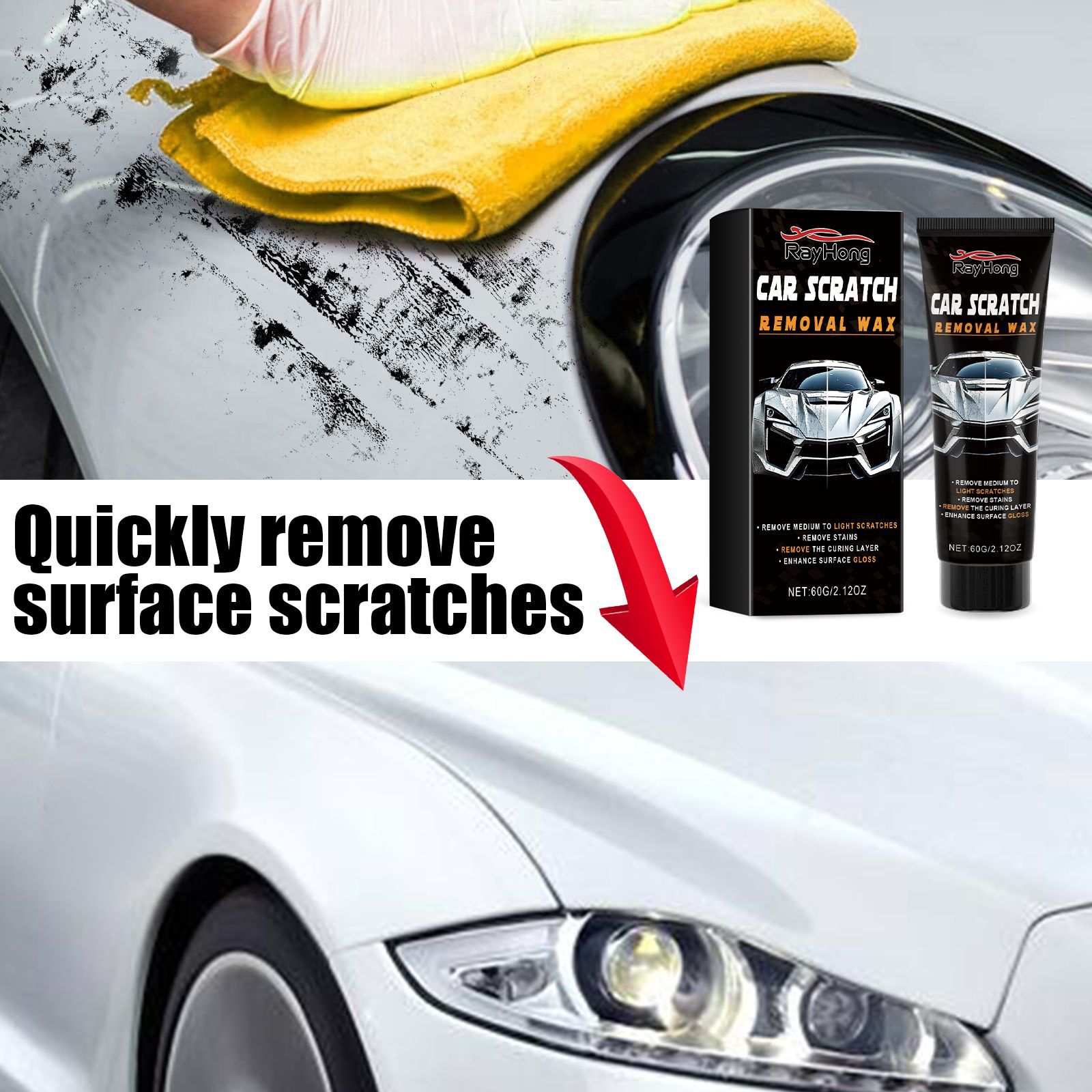 Rayhong Car Scratch Set Car Polishing Renovation Coating Maintenance Paint Scratch Cream