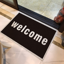 简约黑白进门刮泥蹭土脚垫可裁剪家用玄关耐磨防滑垫入户丝圈地垫