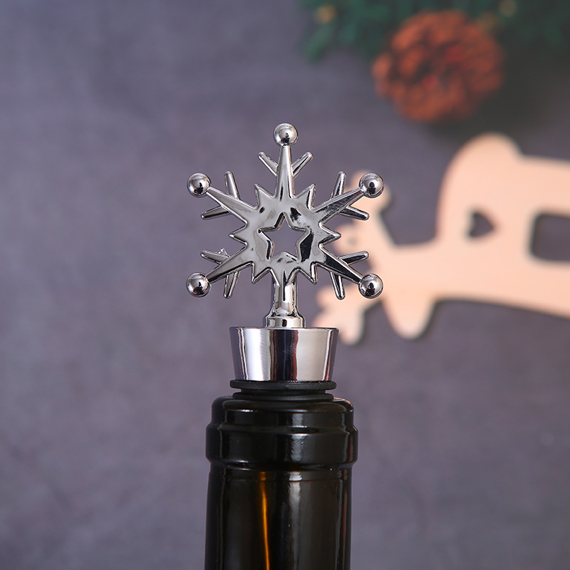 ABS 실버 도금 눈송이 와인 스토퍼