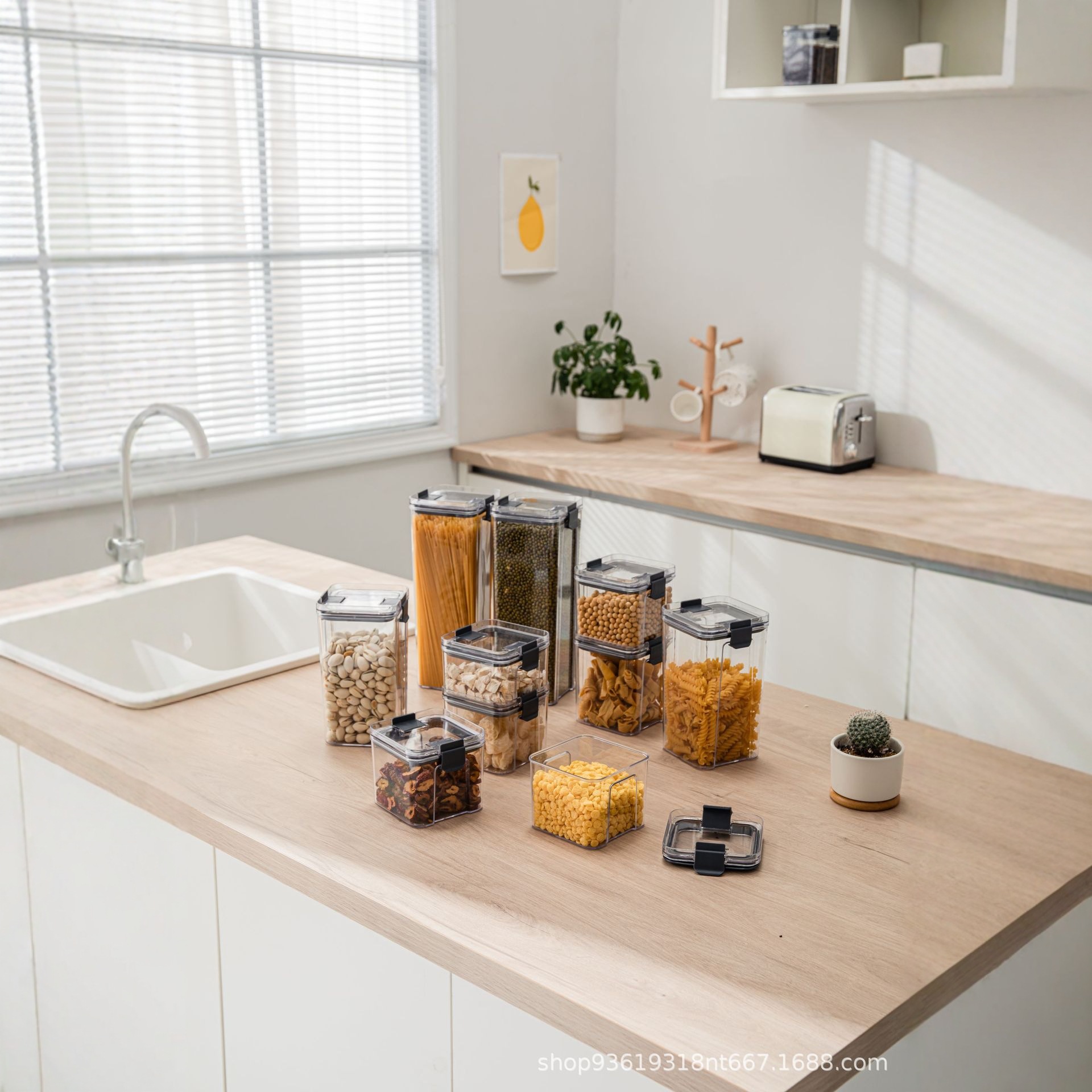 Transfronterizos PET de grado alimenticio lata de sellado a prueba de humedad a prueba de polvo té conservado nueces lata de cereales congelador caja de preservación transparente