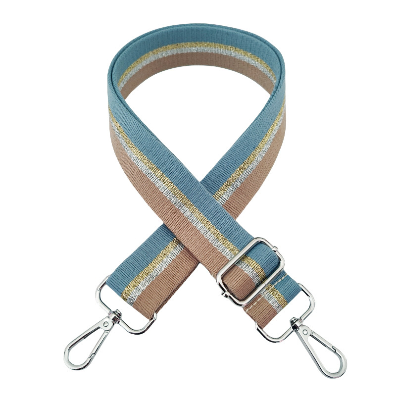 Polyester Cotton Color Block Stripe Bag Strap display picture 6