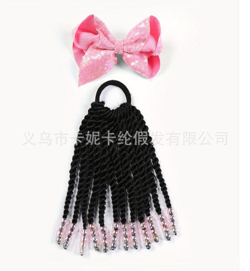 2024 nuevos niños africanos venden cuentas de trenza sucia cola de caballo de 14 pulgadas peluca de pelo NEWLOOK.