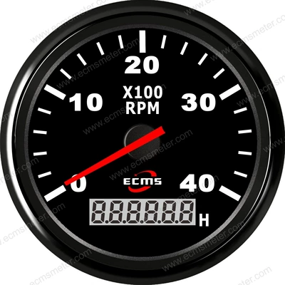RV, motosiklet, yaxta üçün φ85mm 4000 RPM taxometr, vaxt displeyi