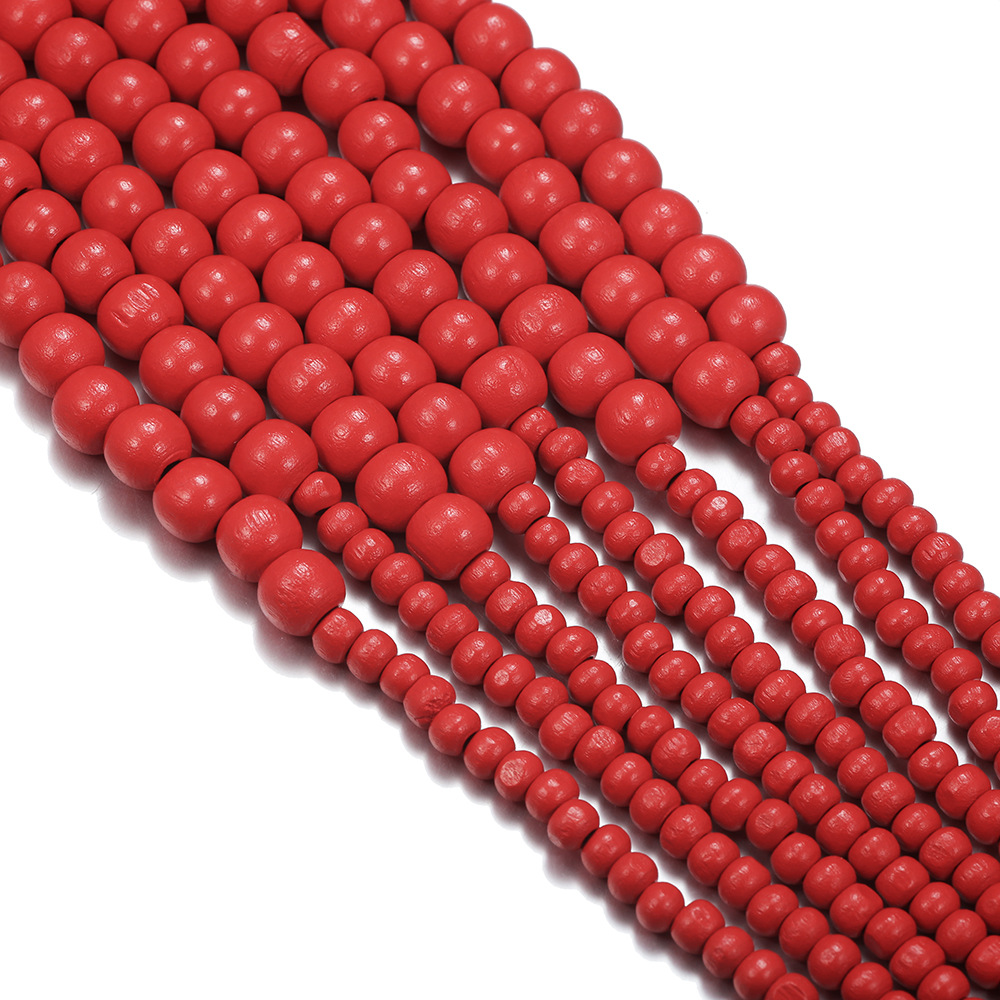 Beaded Design Casual Ethnic Style Simple Style Round Wood Wholesale Sweater Chain