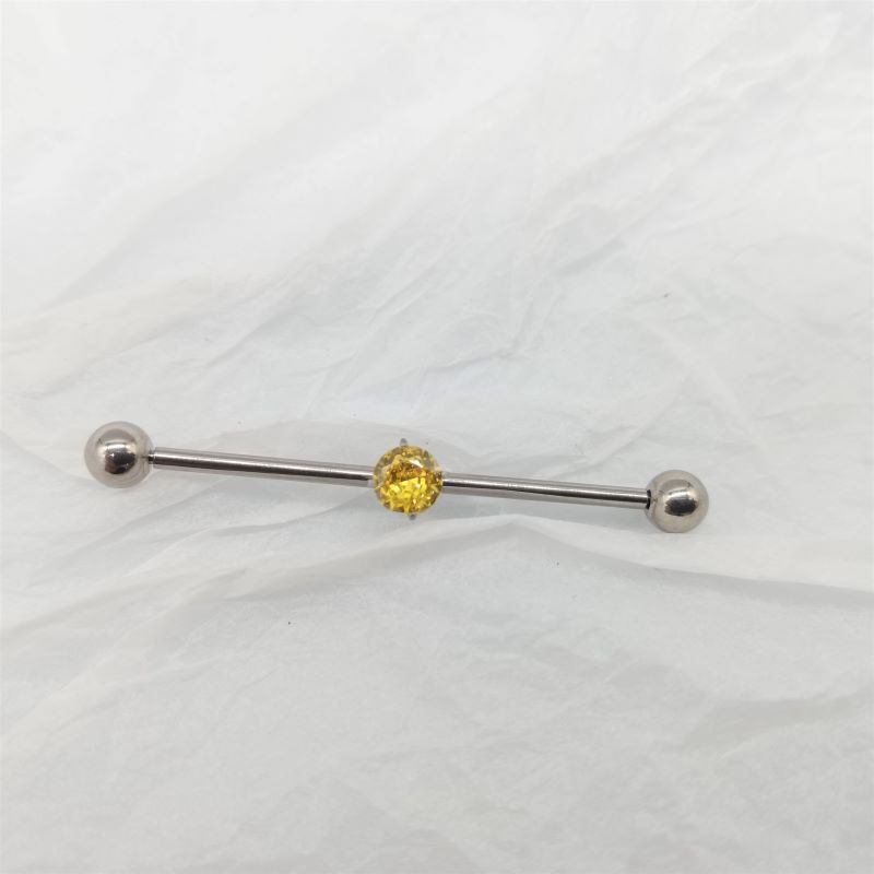 G23 Titanium Ear Barbell 14g Four-Prong Zircon Ear Cartilage Barbell Piercing Jewelry detail image 36