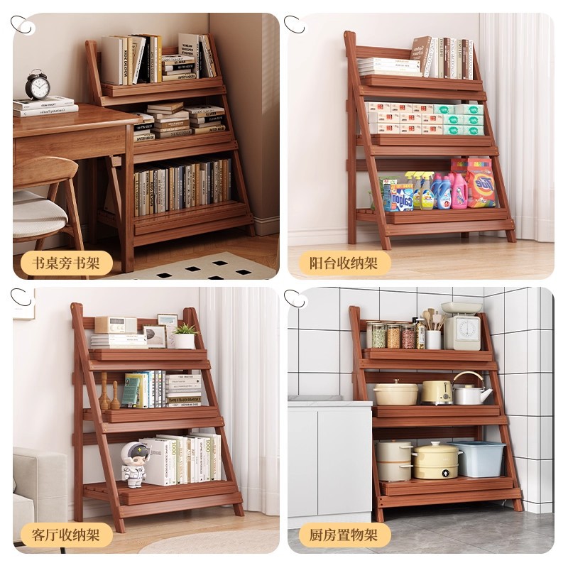 Balcón estante de madera plegable anticorrosión patio al aire libre planta suculenta coloca planta