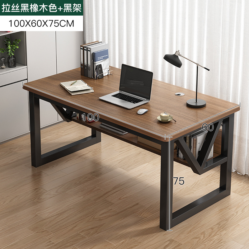 [두꺼운 철제 프레임 다리로 업그레이드된 선반] 블랙오크 컬러 100cm