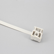 鞍型固定头式塑料扎带 7.5*165带螺丝孔捆绑绳电线固定尼龙束线带