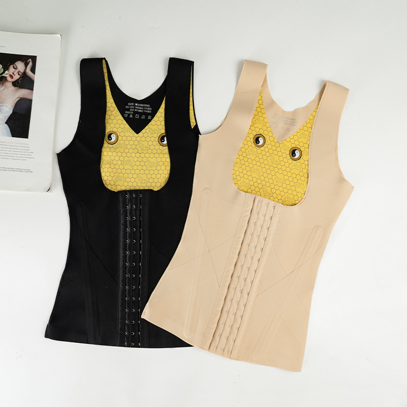 8936 Body Shaping Vest Women's Thin Belly Tight Waist Postpartum Body Shaping Top Vest Body Slimming Body Shaping Belly Shaping