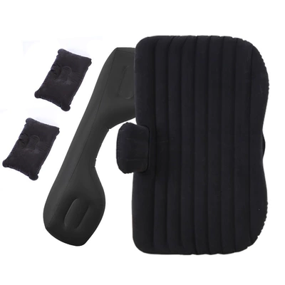 Interior accessories: foldable car inflatable bed, PVC flocked car air mattress, SUV in-car travel inflatable bed (Vehicle-mounted inflatable bed) - default-item-203-straight-split-design-with-black-barrier