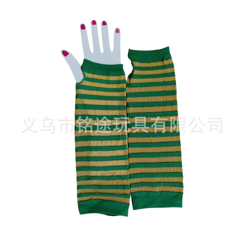 Nuevo trébol irlandés gafas pendientes collar oversleeve calcetines conjunto de cinco piezas Fiesta del día de San Patricio