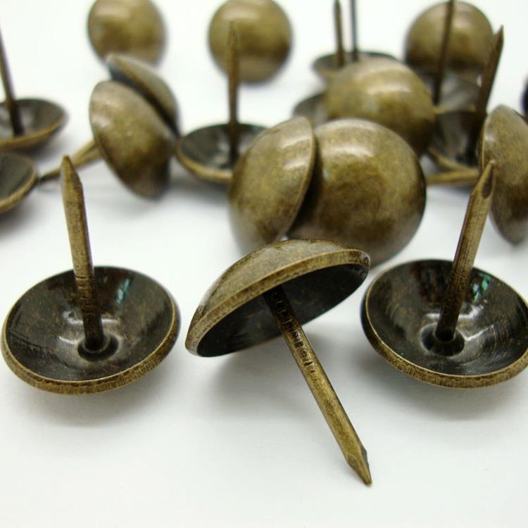 大头钉蘑菇钉仿古铜纯铜泡钉铜色半圆球按钉大门装饰钉中式加厚