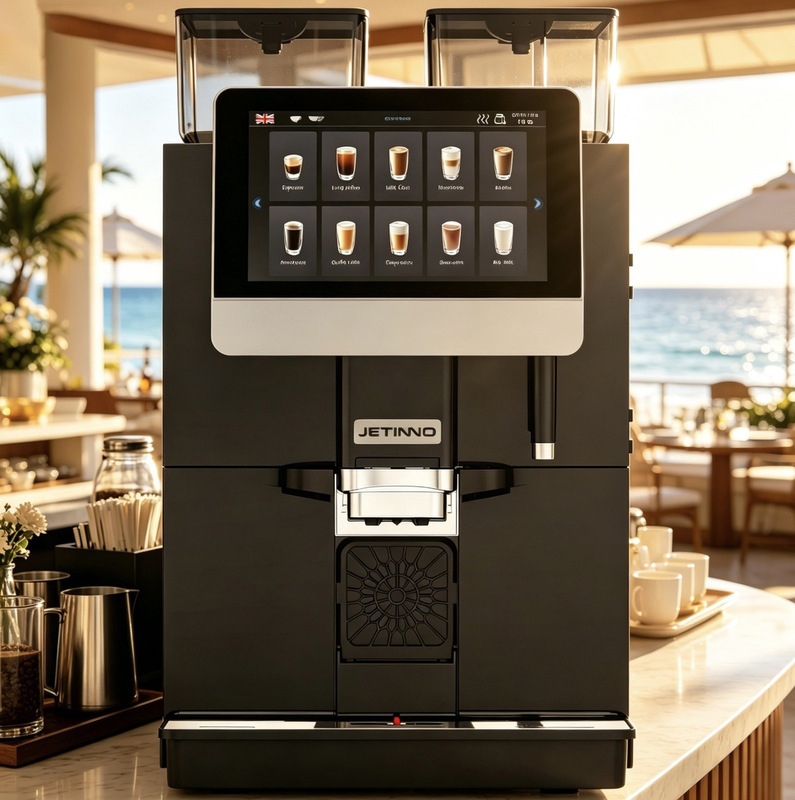 Jino Jl32 Commercial Professional Coffee Machine, Black High-Pressure Extraction and Grinding Integrated Fully Automatic Coffee Machine Jino Jl32 Commercial Professional Coffee Machine, Black High-Pressure Extraction and Grinding Integrated Fully Automatic Coffee Machine