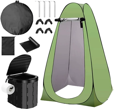shower tent, shower cover, toilet | Avtomobil dam çadırları - 2-green-windows-toilet-single-person-1212-19m