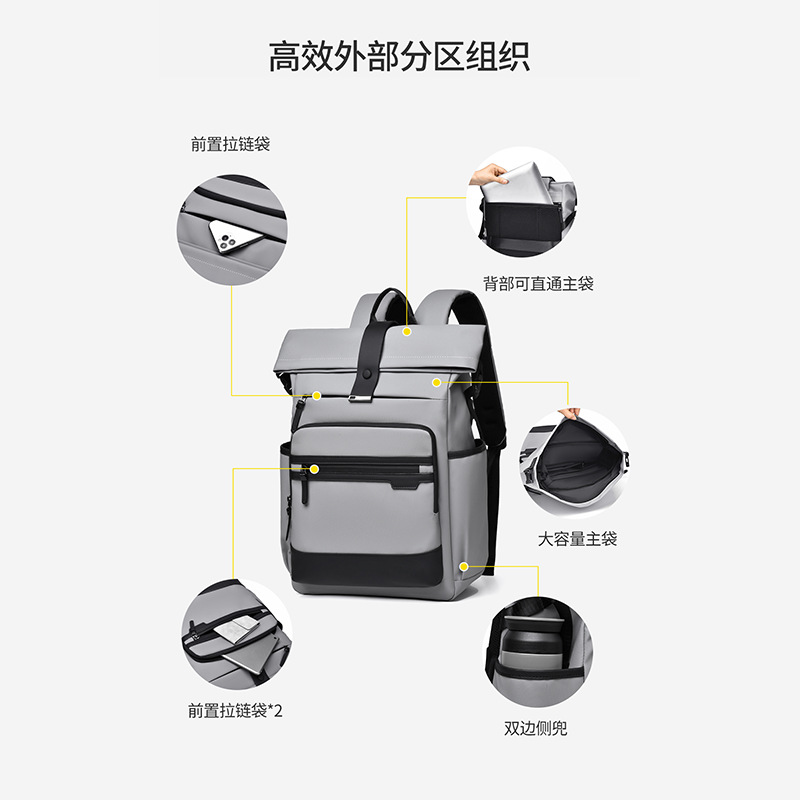 Mochila expandible para hombres mochila de viaje de negocios cubierta bolsas de computadora para hombres fabricantes de mochilas escolares de estudiantes de ocio