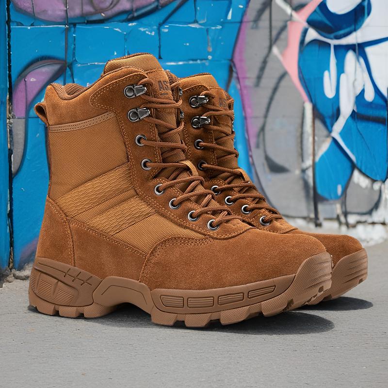 Fuente del fabricante Botas de combate para hombre Nuevos zapatos de entrenamiento en el desierto Botas de senderismo al aire libre