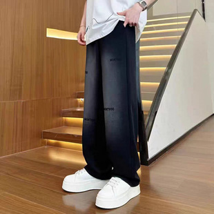 Original Gradient Pants Boys Spring and Autumn New Trendy Sports Pants Loose Straight High-end Casual Pants