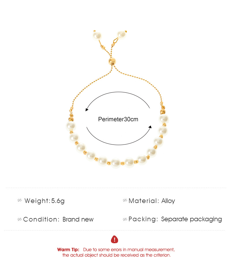 Fashion Round Imitation Pearl Alloy Womenu0027S Bracelets 1 Piece