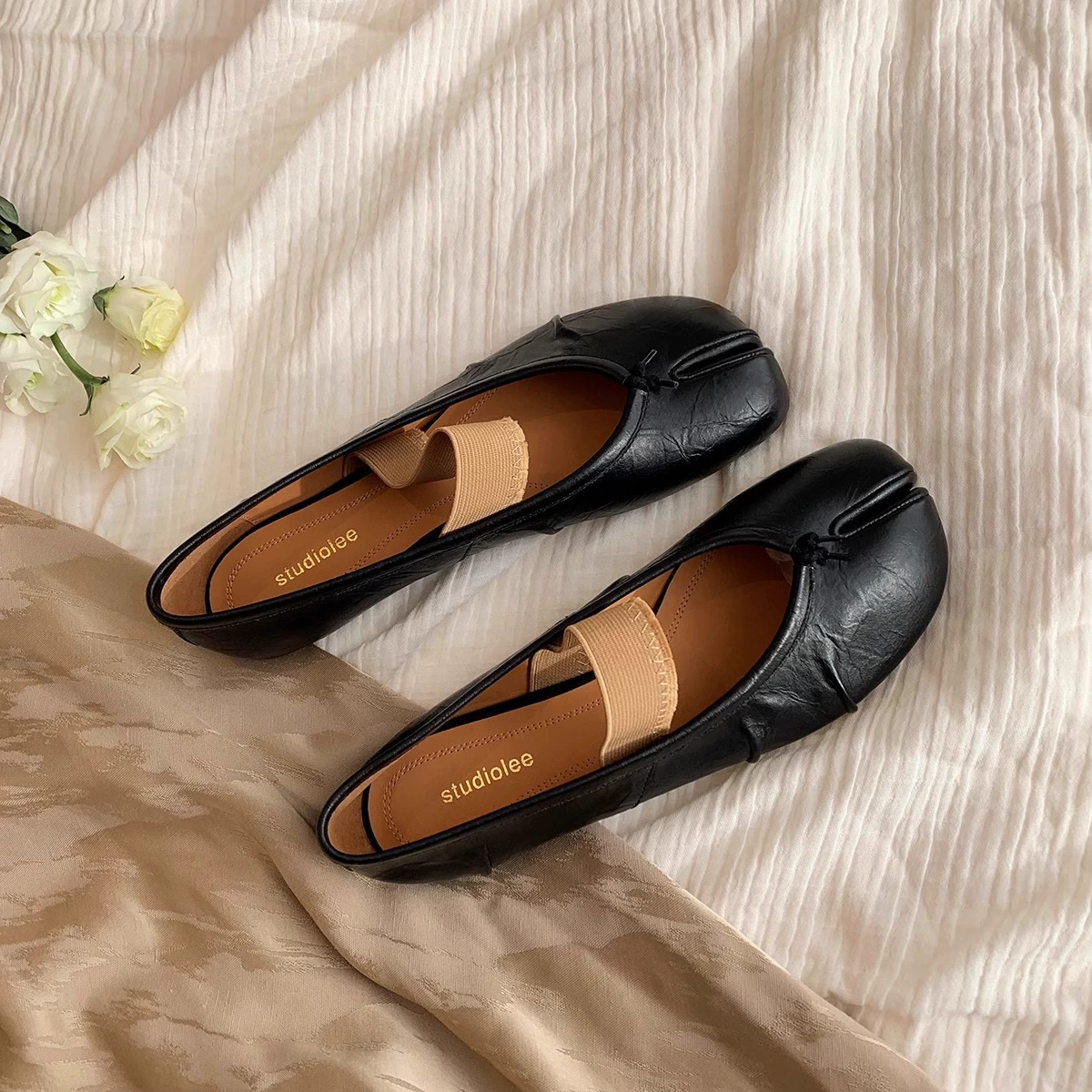 Кожаная летняя обувь Miaoziyuan, облегающие Slip-On туфли-балетки белые, серебристые и черные