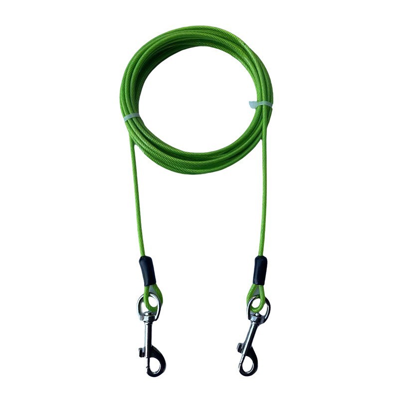 Cuerda para perros de dos cabezas, uno a dos cables de acero, cuerda de entrenamiento opcional multicolor, cuerda de tracción fija para perros personalizada por el fabricante