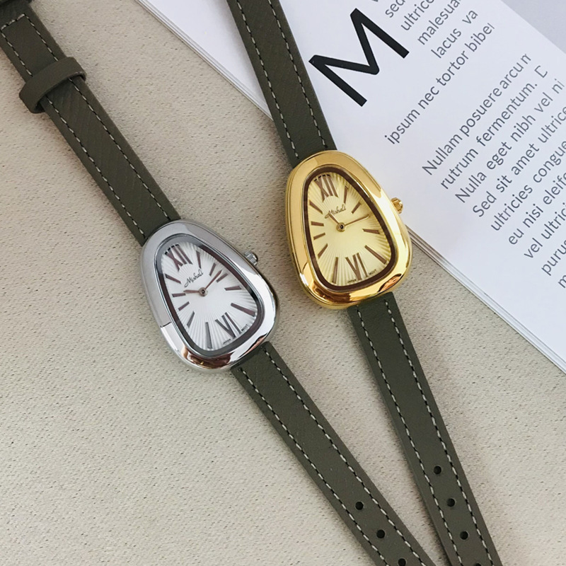110g Weight Tempered Glass Mirror Material Genuine Leather Strap Material Watch Classification Pointer Display Type Buckle Buckle Style Oval Dial Shape Casual, Holiday Occasion Quartz Movement Solid Color Pattern All Seasons Season Women's Gender Vintage Style, Classic Style Style Vintage Style Classic Style Solid Color Buckle Quartz Watch Women's Watches 1
