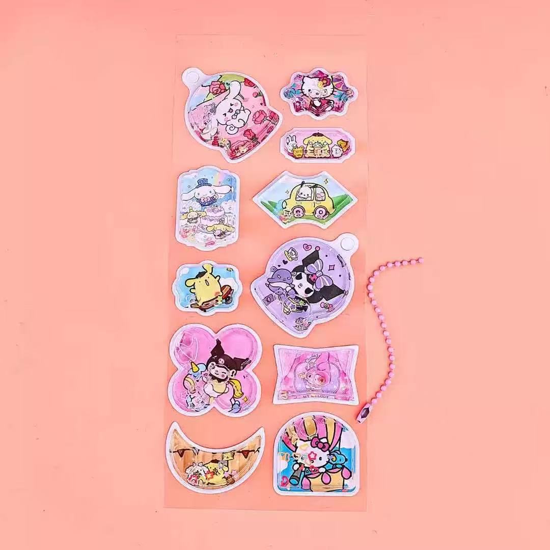 Agitar pegatinas de agua en relieve 3D pegatinas de inyección de agua pegatinas decorativas creativas DIY pegatinas estereoscópicas pegatinas de cuenta de mano pegatinas lotes