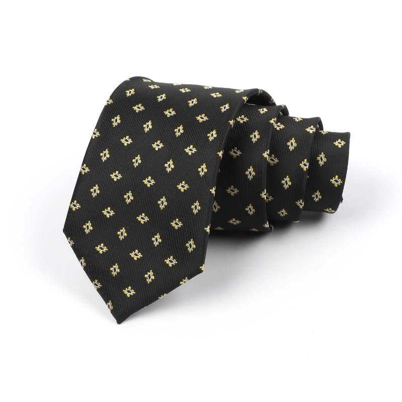 Corbata de hombre jacquard bordado 8CM poliéster seda corbata tejida hombre sentido superior l corbata logo diseño y producción