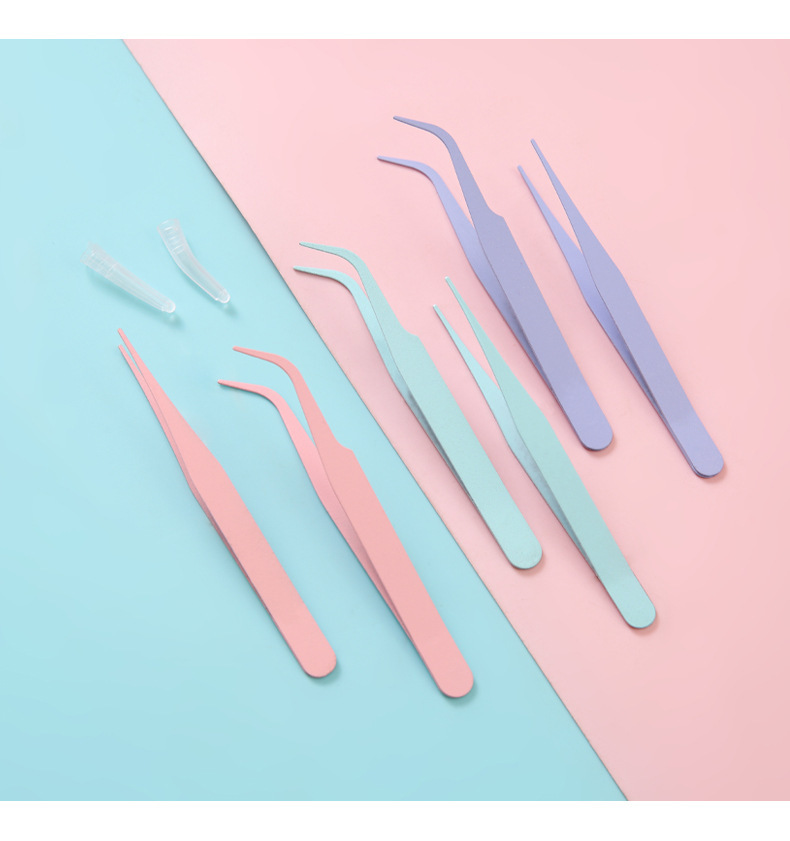 DIY Color Pointed Elbow Eyelash Handmade Hand Account Tweezers O1CN01AP0A5M1PjiSK0B6AU !!2216855691877 0 Cib