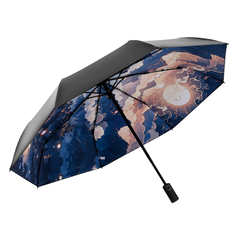 初昂 Automatic durable umbrella for students, sun protection, UV protection
