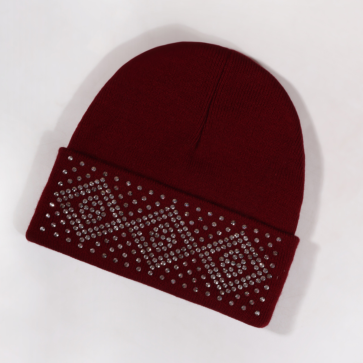 Unisex Diamond-print hot diamond hat rhinestone knit hat Knit hat party_voghion.com