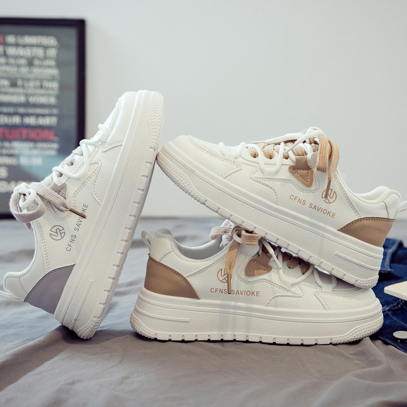 Vielseitige Damen Sneaker In Weiß Mit Dicker Sohle_voghion.com