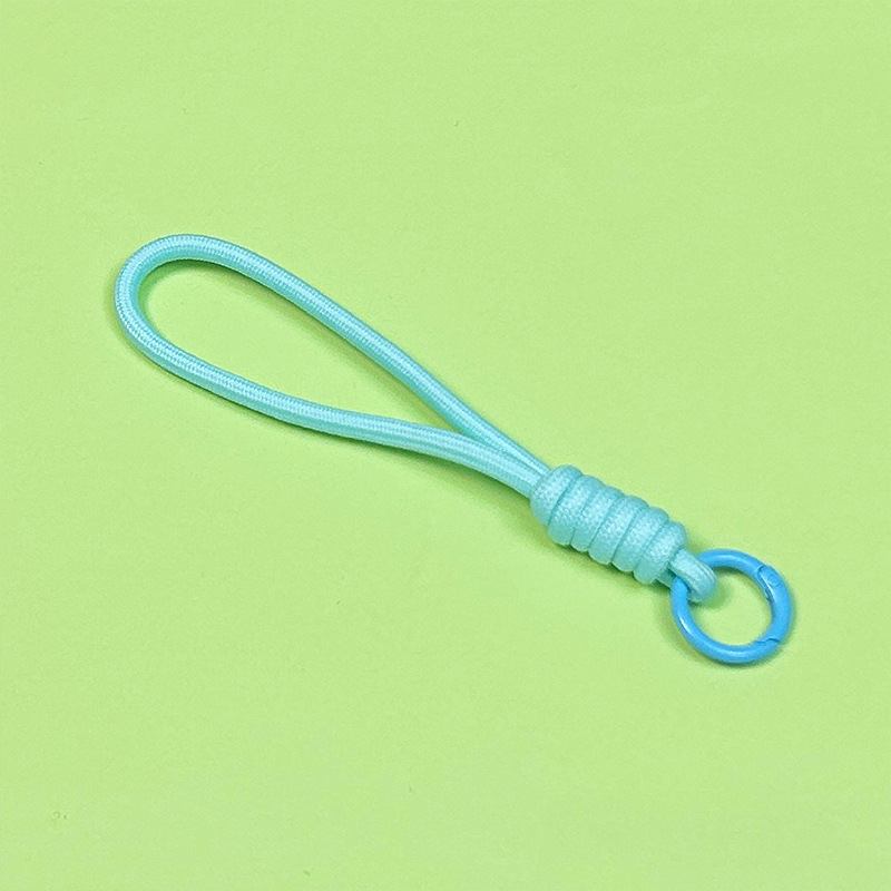 クリエイティブ携帯電話ストラップ diy キーホルダーアクセサリーカラフルなショートロープ人形携帯電話チェーンロープ紛失防止編組ロープ|undefined