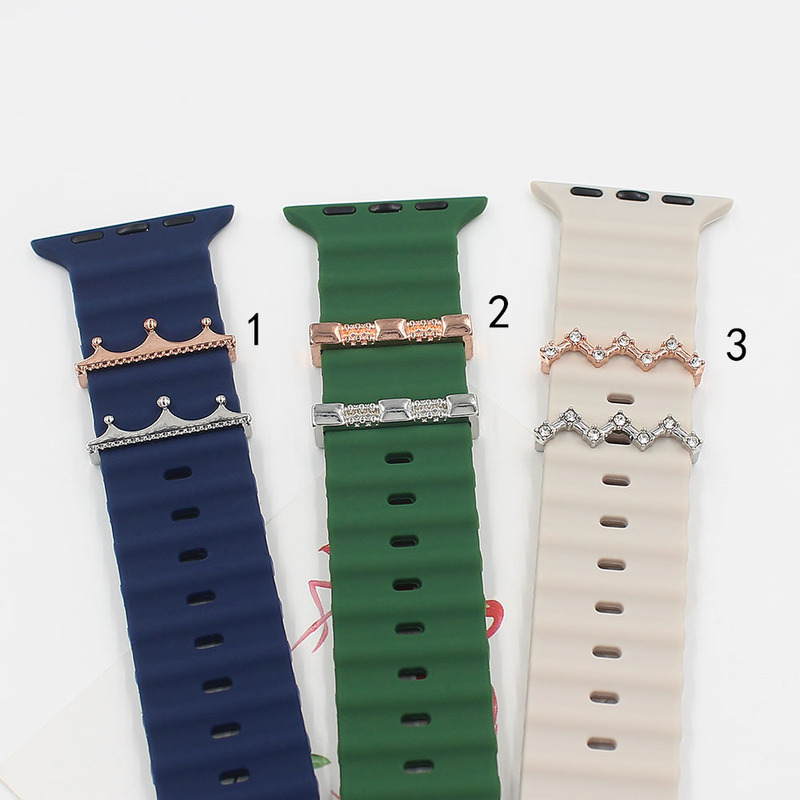 Suitable for apple watch watch silicone strap decorative ring Diamond Pearl decorative ring Universal single ring Suitable for apple watch watch silicone strap decorative ring Diamond Pearl decorative ring Universal single ring