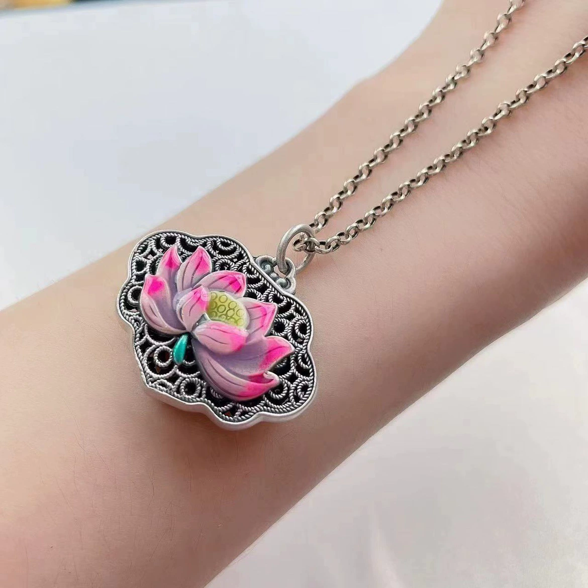 Necklace, retro pendant, chain for key bag , Birthday gift