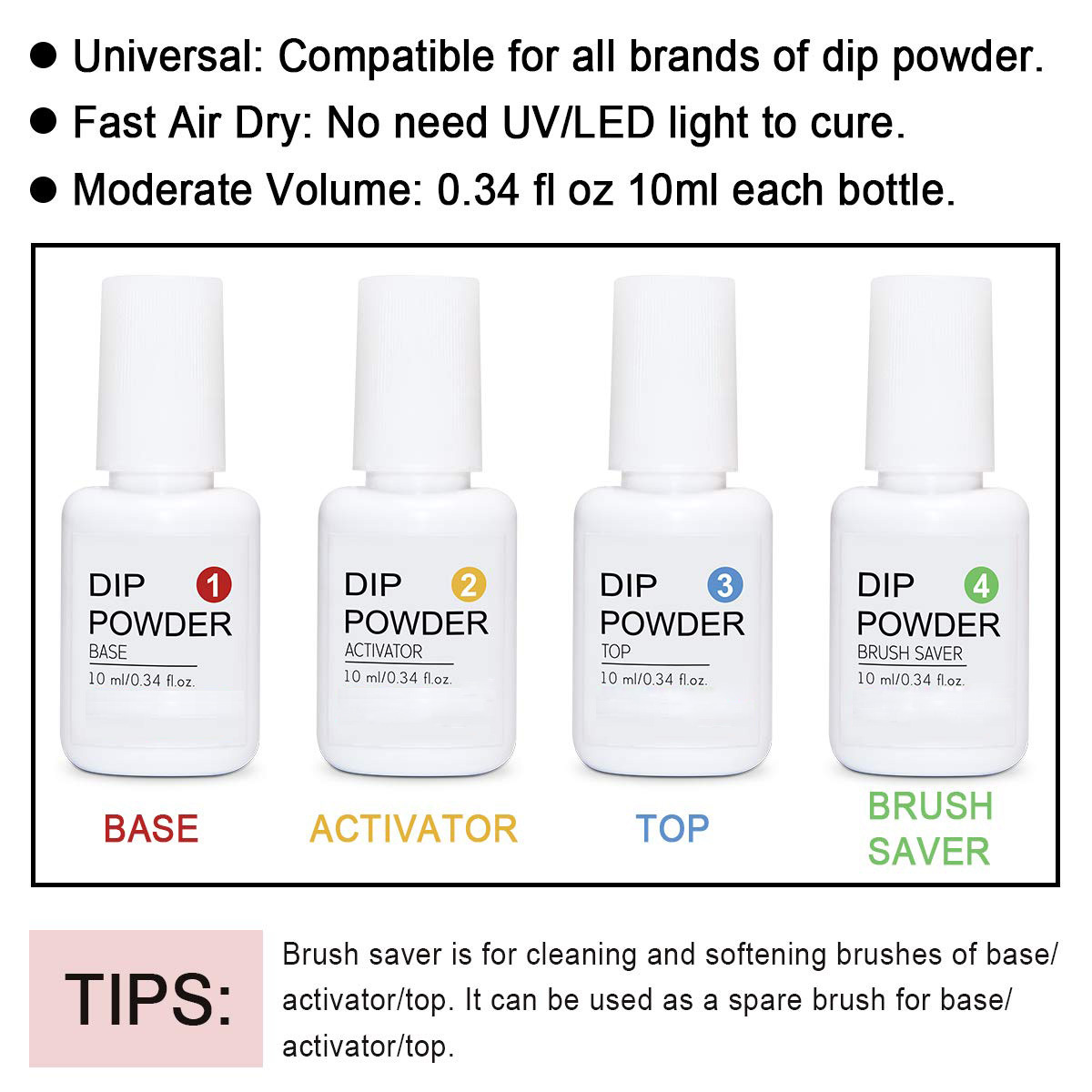 大货款亚马逊浸润粉工具套装 美甲粉指甲粉闪粉可调色dip powder