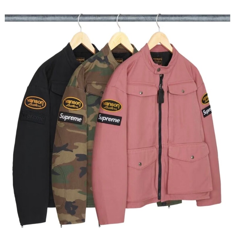 Ayun-Supreme Co-Branded Work Jacket Men's Stand-Up Collar Trendy Jacket Retro American Casual Jacket