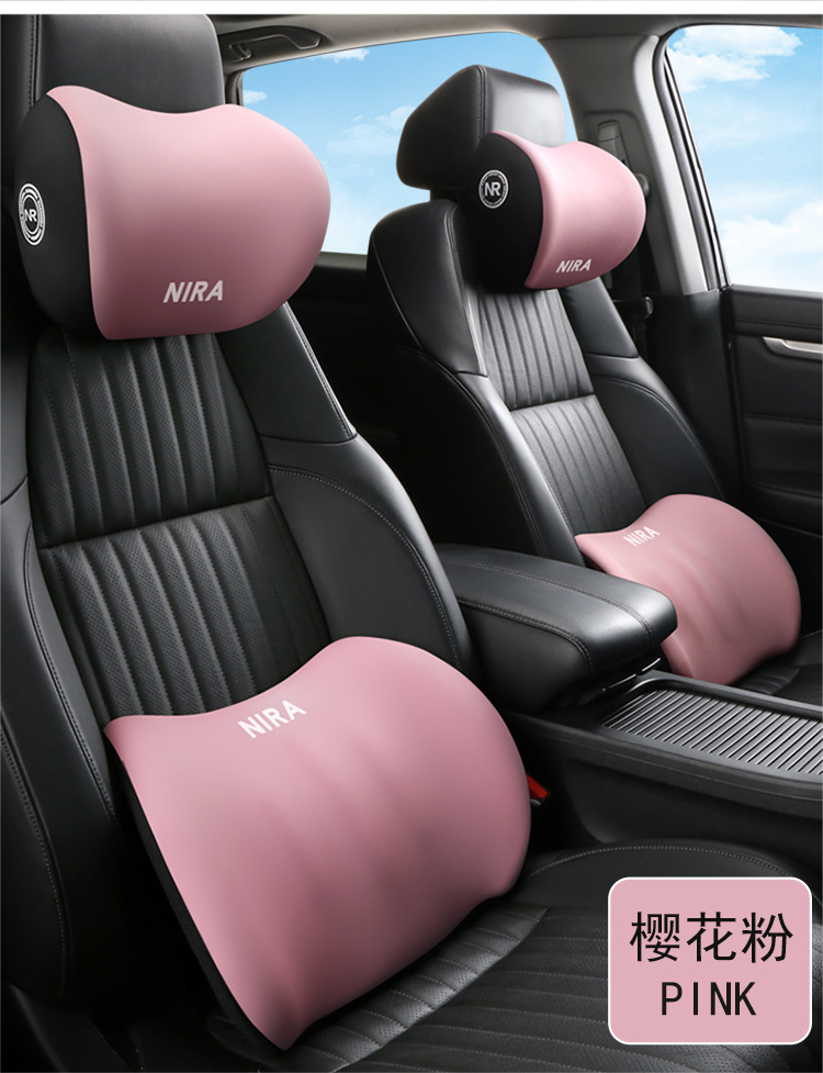 Factory Logo Cross-Border Car Lumbar Support Headrest Neck Pillow Office Cushion Memory Foam Source