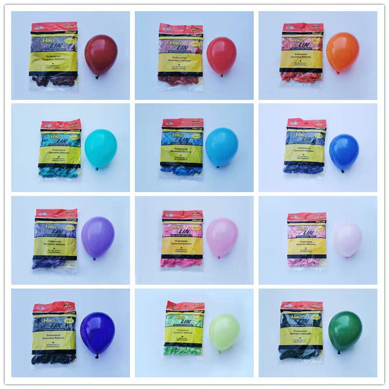 Haolin 5-Inch 10-Inch 2.2g 12-Inch 2.8g 3.2g 18inch Matte Color Latex Balloons for Birthday Party Decoration