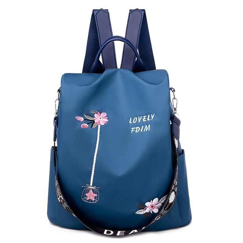 2020新型花刺繍リュックサック文芸国風女性オックスフォードリュックサック大容量ネット赤女性バッグ盗難防止|undefined