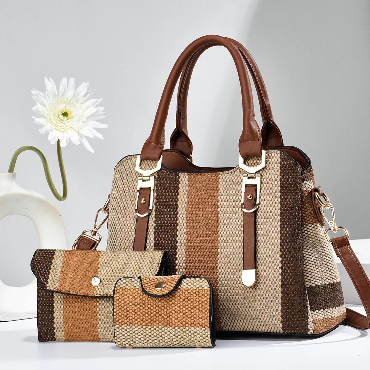 [Empresa] 2025 primavera y verano nuevo bolso de moda de gran capacidad de color de color vertical bolso de hombro de moda