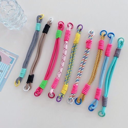 Wrist strap short mobile phone rope mobile phone lanyard men's and women's personalized portable rainbow keychain anti-lost mobile phone chain