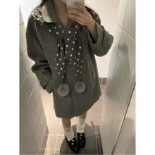 韩版翻领双排扣加厚毛呢外套女2025秋冬新款中长款保暖呢子大衣