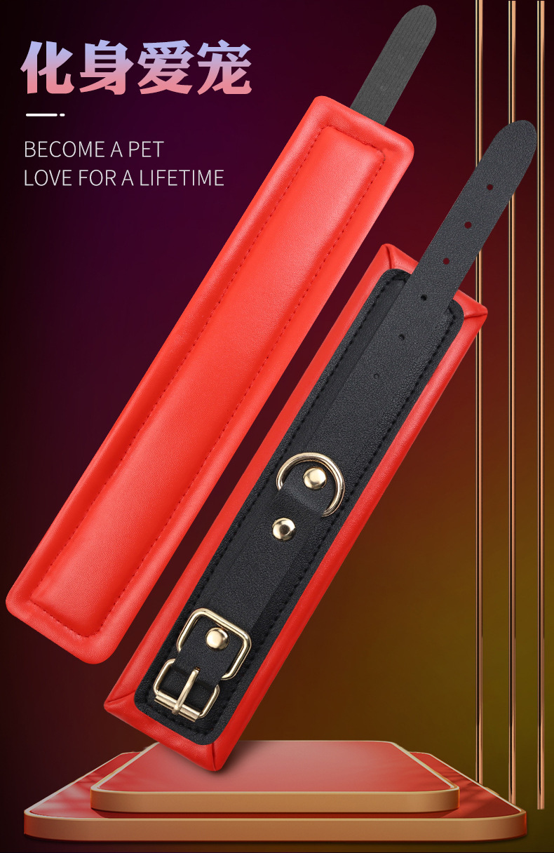 SM One-Line Adjustable Restraint Set with Contrasting Handcuffs and Heart-Shaped Red Candle — detail image 5
